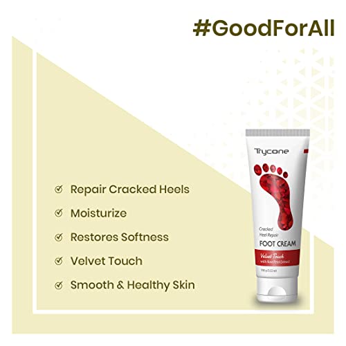 Mediciner.in - Trycone Cracked Heel Repair Foot Cream velvet touch with Rose Petal extracts for dry feet - 100 Gm | 2025 Trycone Cracked Heel Repair Foot Cream velvet touch with Rose Petal extracts for dry feet 100 Gm 0 0 2025