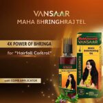 Mediciner.in - Vansaar Maha Bhringraj Hair Oil for Hairfall Control | 4X More Bhringa, 4X More Effective | With Comb Applicator | Anti- Dandruff, Anti-Grey Hair oil - 200ml | 2025 Vansaar Maha Bhringraj Hair Oil 200ml Maha Bhringa Hair Oil for Hairfall Control 4X More Bhringa 4X More Effective With Comb Applicator Anti Dandruff Anti Grey Hair oil 0 1 2025