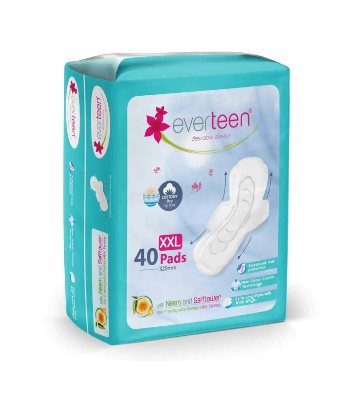 everteen XXL Dry Neem-Safflower Sanitary Pads